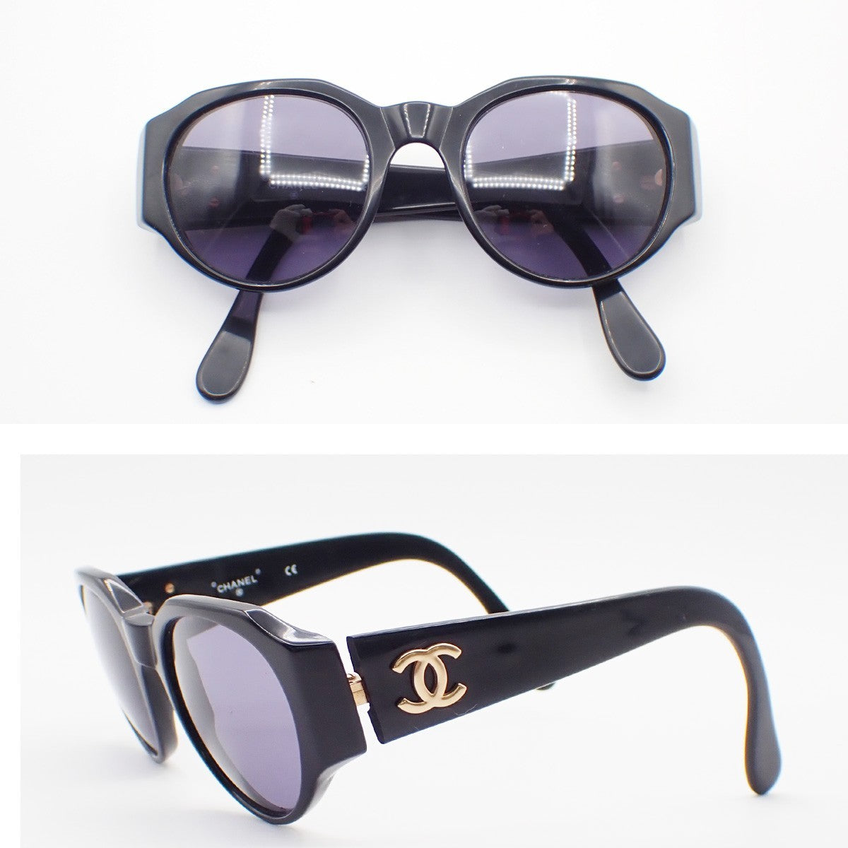 Chanel Chanel Logo Sunglasses Eye Wear Plastic Black Plastic Sunglasse Accessory