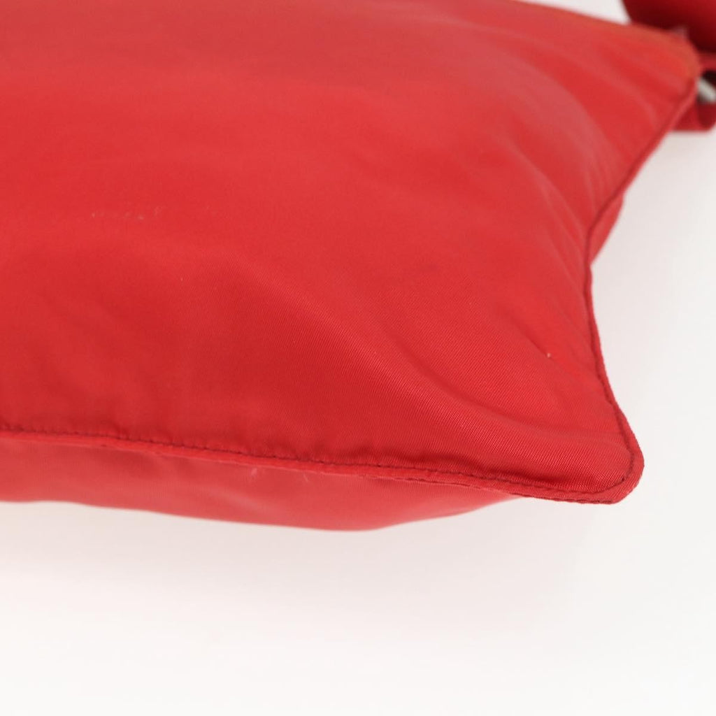 Prada Zip Top Messenger Bag Tessuto Red Nylon Shoulder Bag Bag