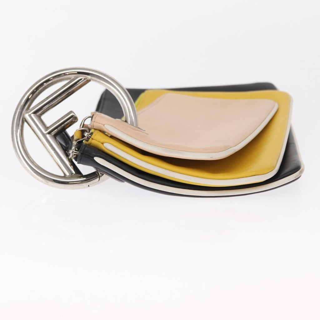 Fendi Triplette Pouch Set Calfskin Multicolour Leather Clutche & Pouche Bag
