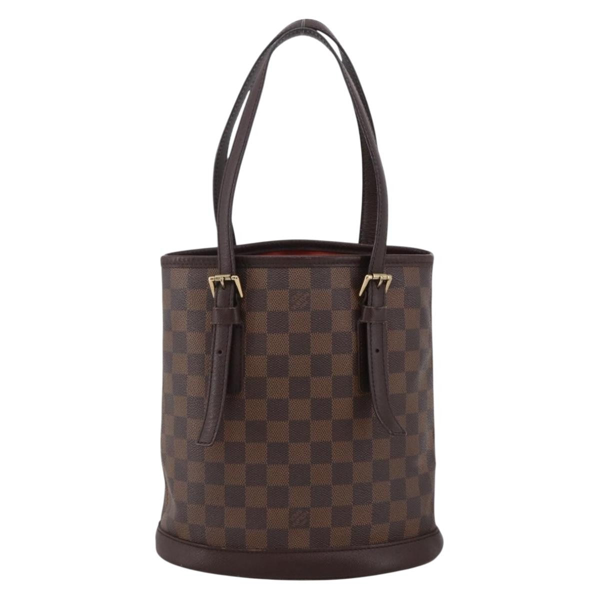 Louis Vuitton Marais Bucket Bag Damier Brown Canvas Shoulder Bag