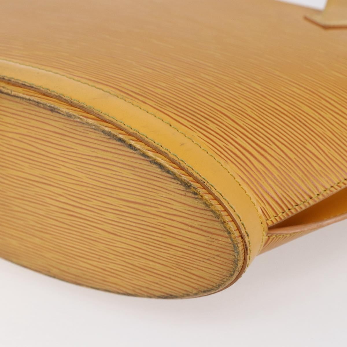 Louis Vuitton Saint Jacques Handbag Epi Leather Yellow Leather Handbag