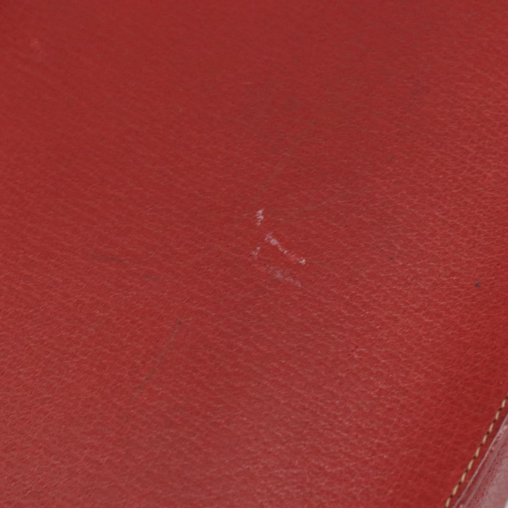 Gucci Vintage Shoulder Bag Leather Red Leather Shoulder Bag Bag (Pre-Owned)