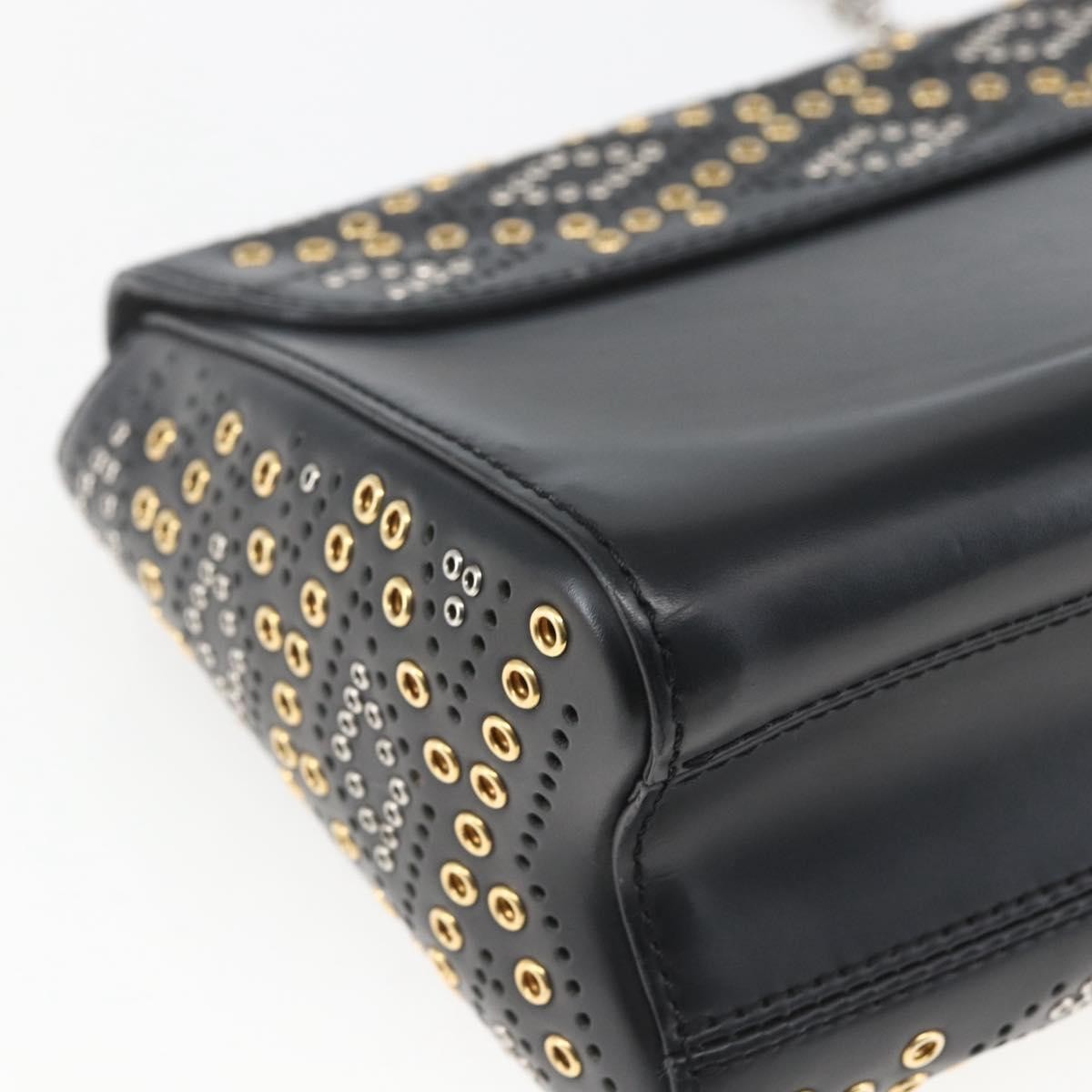 Louis Vuitton Twist Handbag Limited Edition Grommet Embellished Leather Black Leather Shoulder Bag
