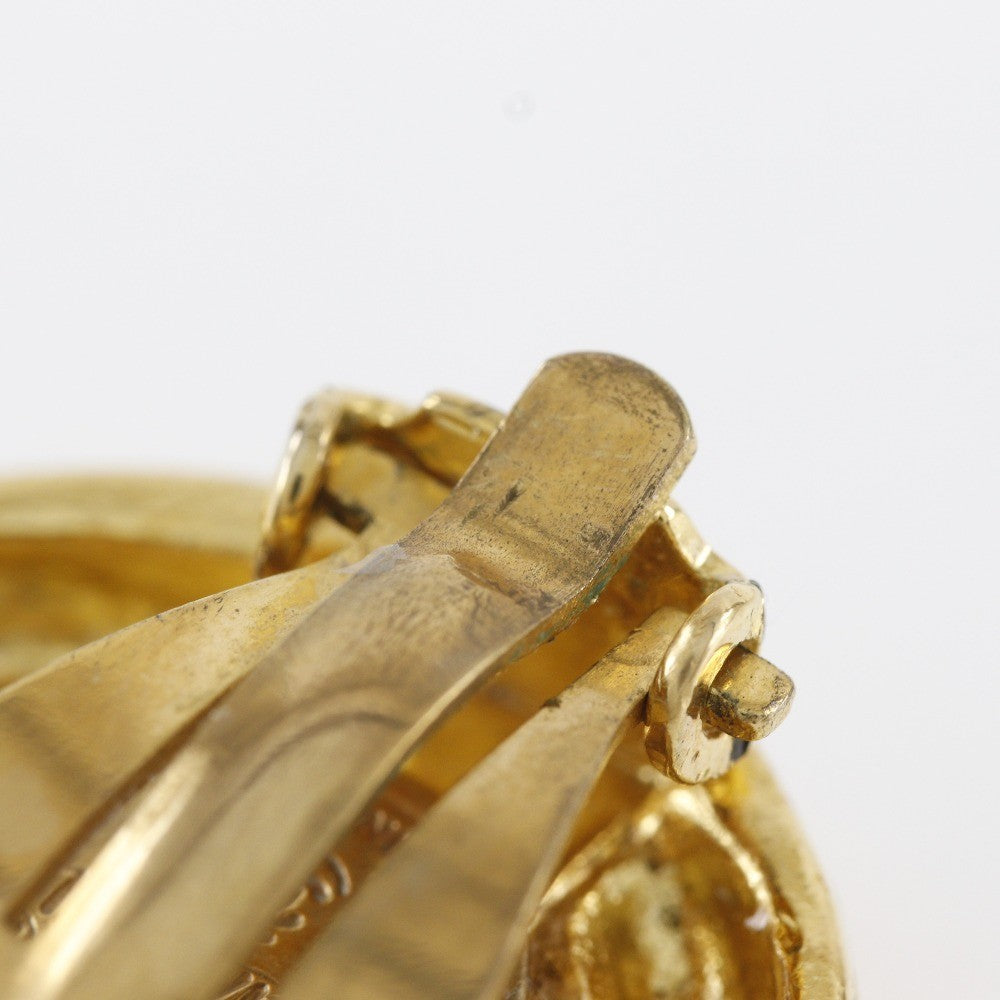 Chanel Vintage Cc Clip-On Earrings Metal Gold Gold_Plated Earrings Jewelry