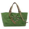 Bottega Veneta Intrecciato Leather Green Leather Handbag