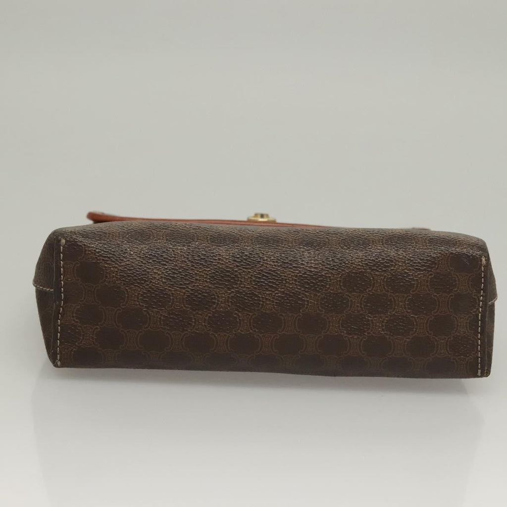 Celine Triomphe Vintage Handbag Macadam Canvas Brown Canvas Bag