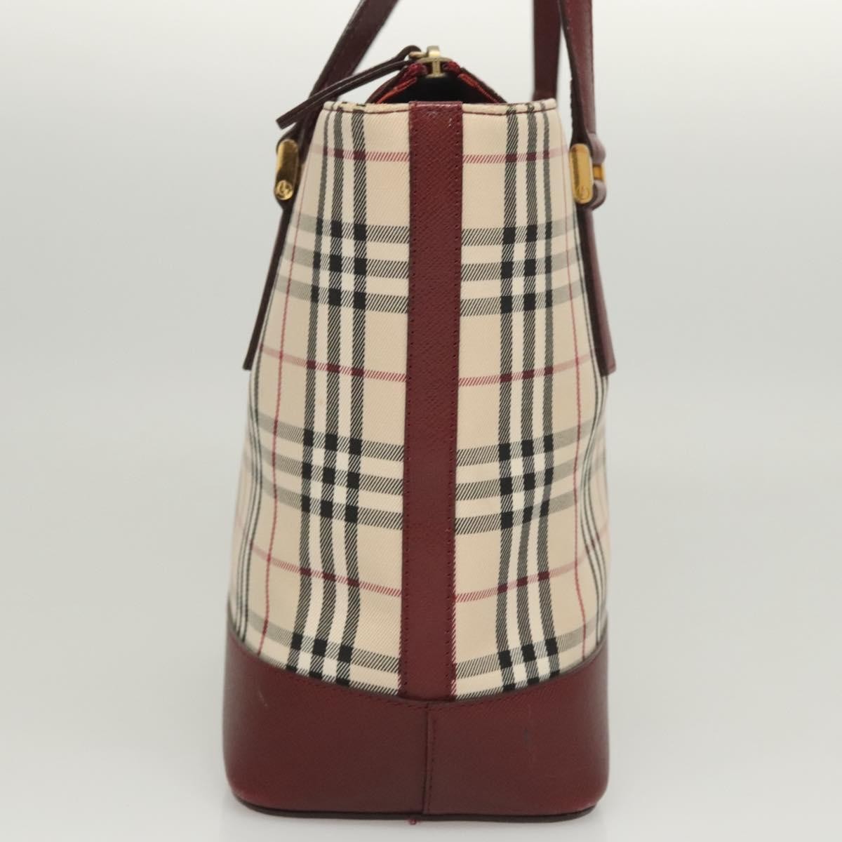 Burberry Nova Check Handbag Nova Check Canvas And Leather Beige Canvas Handbag
