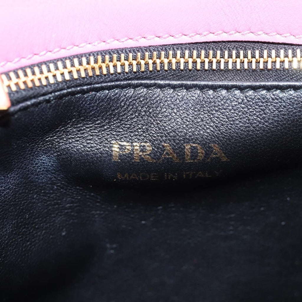 Prada Belle Top Handle Bag City Calf Pink Leather Bag