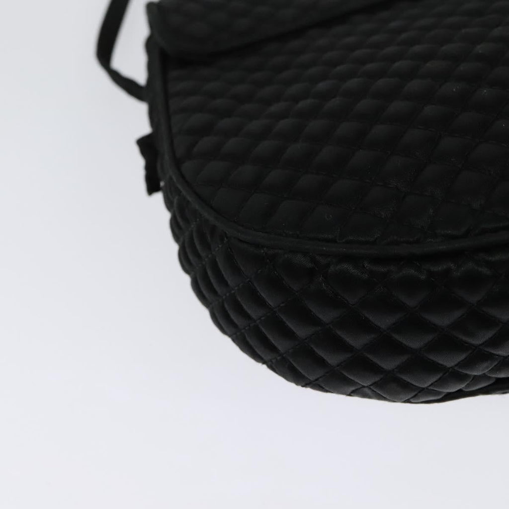 Bottega Veneta Intrecciato Clutch Bag Calfskin Black Satin Shoulder Bag Bag