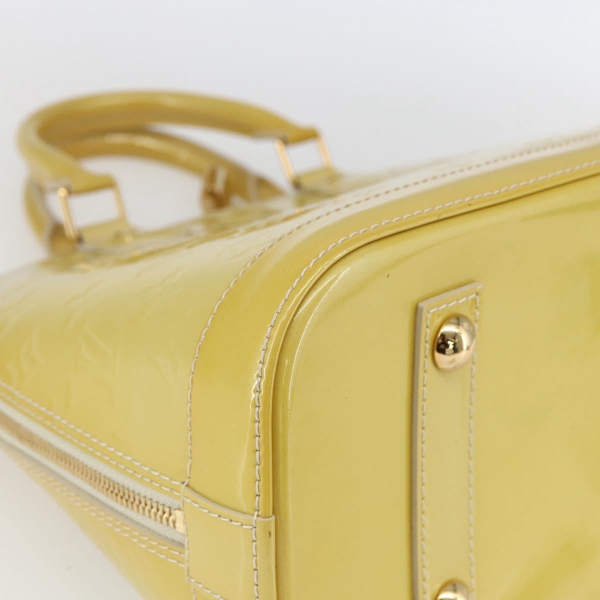 Louis Vuitton Alma Handbag Monogram Vernis Beige Patent_Leather Handbag