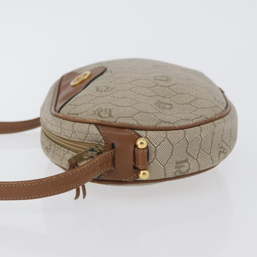 Christian Dior Vintage Honeycomb Shoulder Bag Canvas And Leather Beige Canvas Shoulder Bag Bag (Pre-Owned)