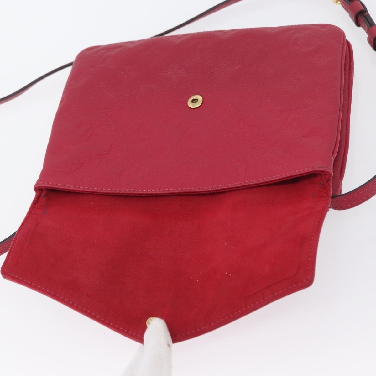 Louis Vuitton Twice Handbag Monogram Empreinte Leather Burgundy Leather Shoulder Bag