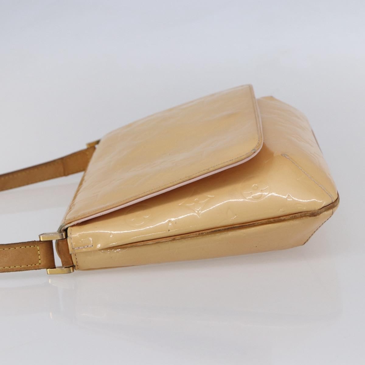 Louis Vuitton Thompson Street Handbag Monogram Vernis Beige Patent_Leather Shoulder Bag