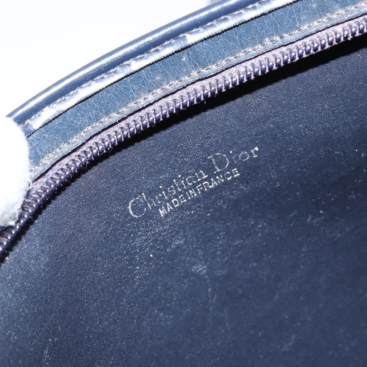 Christian Dior Vintage Trotter Shoulder Bag Canvas Navy Canvas Shoulder Bag Bag (Pre-Owned)