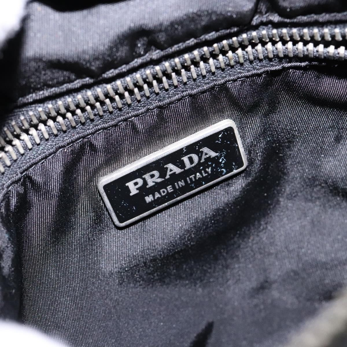 Prada Vintage Zip Handbag Tessuto Black Nylon Handbag