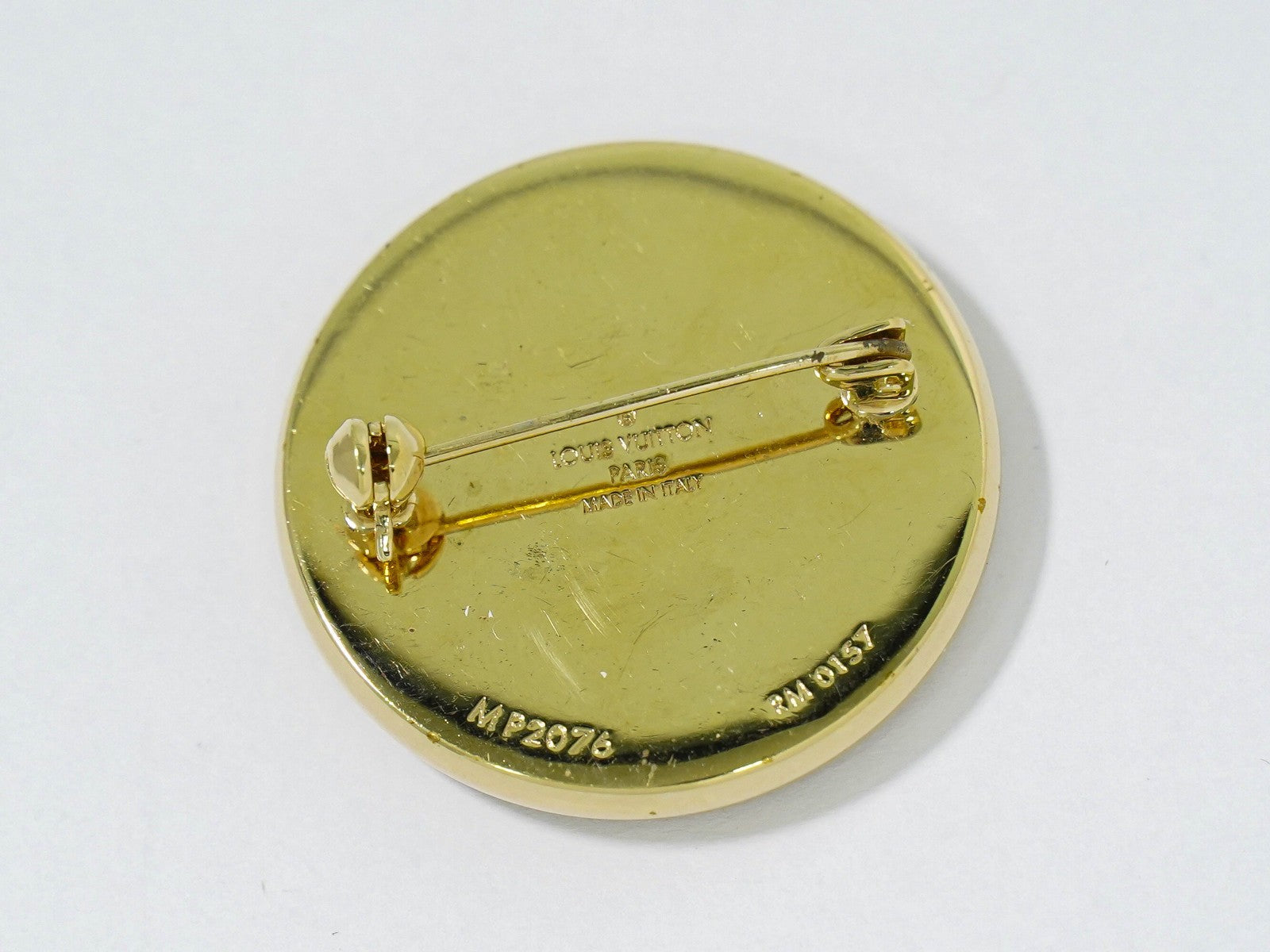 Louis Vuitton Single Lv Snowflake Pin Metal Brown Gold_Plated Brooch Jewelry