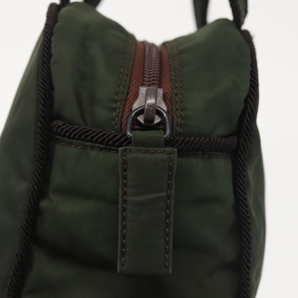 Prada Vintage Handbag Tessuto Khaki Nylon Handbag
