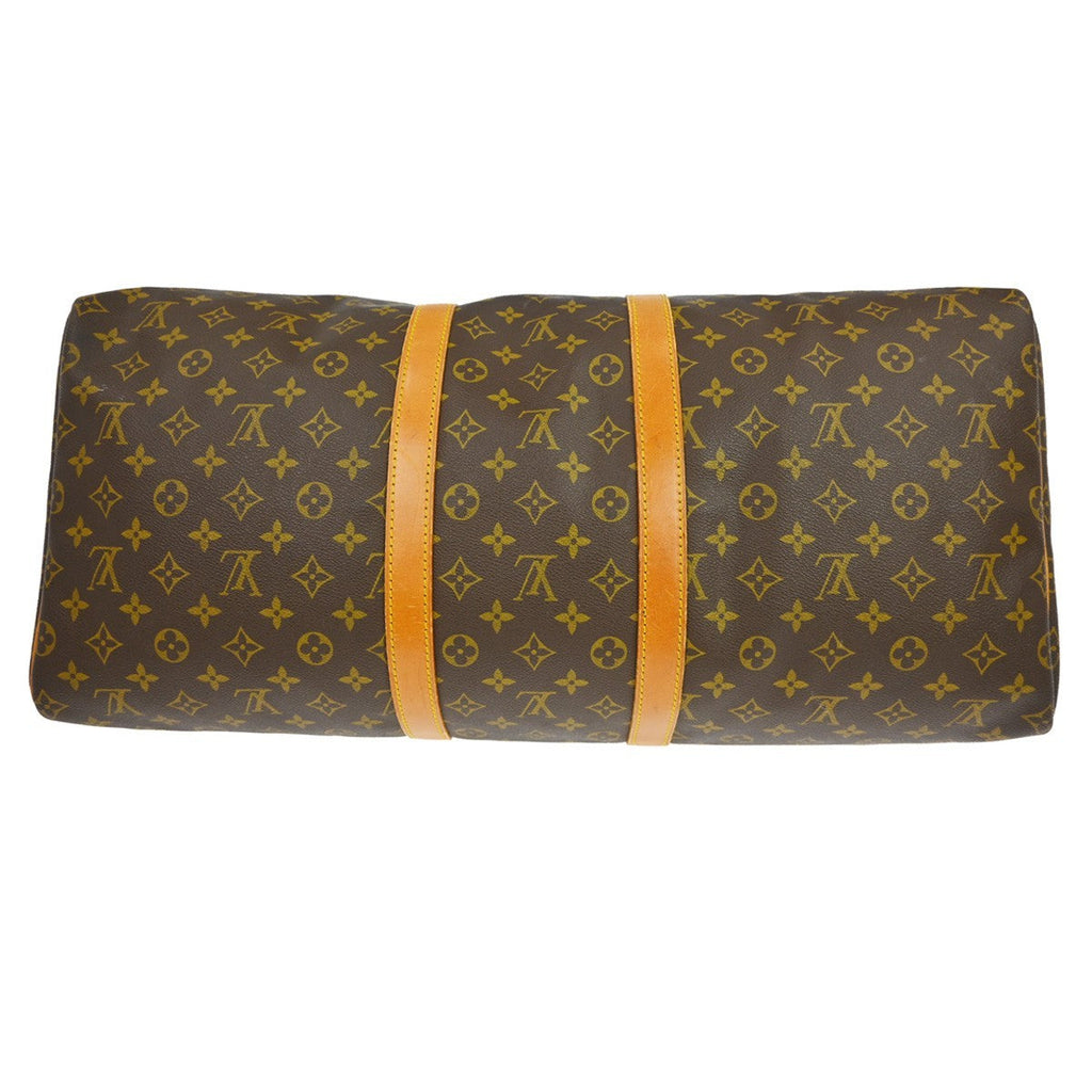 Louis Vuitton Keepall Bag Monogram Canvas Brown Canvas Travel Bag