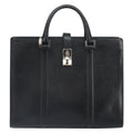 Gucci Vintage Handbag Leather Black Leather Handbag (Pre-Owned)