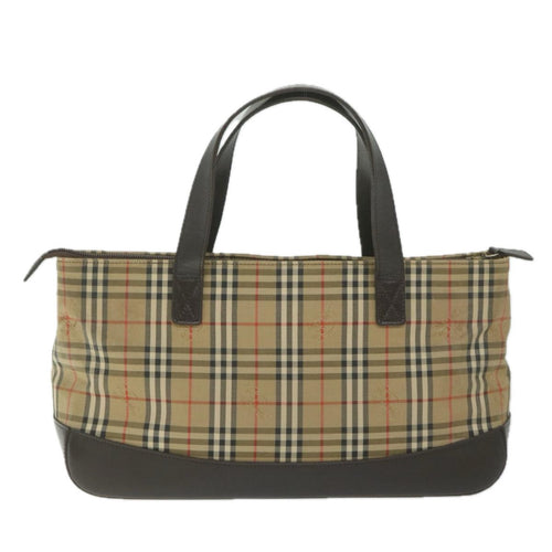 Burberry Nova Check Handbag Nova Check Canvas And Leather Beige Canvas Handbag