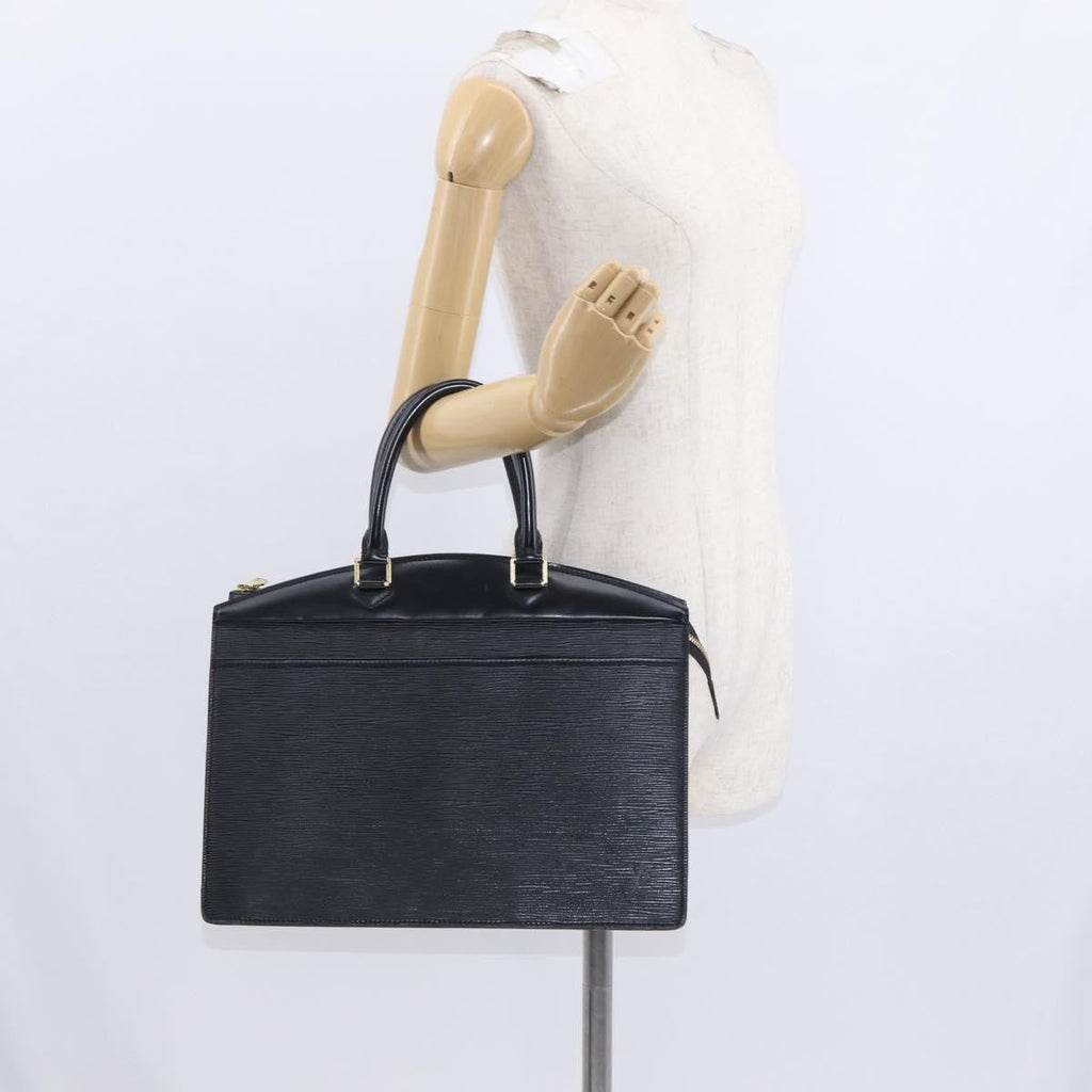 Louis Vuitton Riviera Handbag Epi Leather Black Leather Handbag