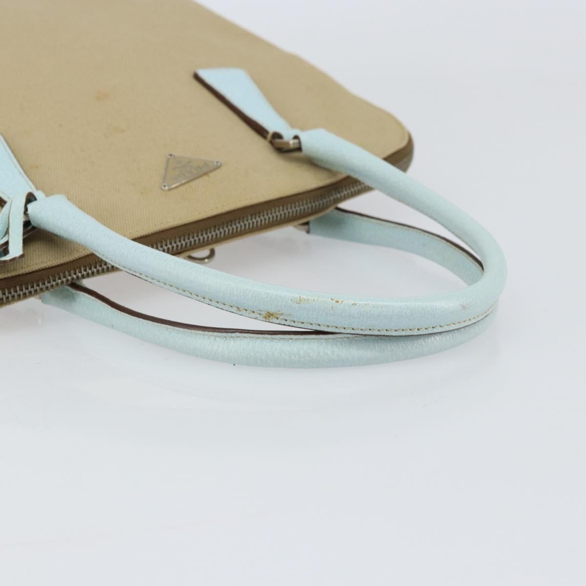 Prada Vintage Handbag Canvas Beige Canvas Handbag