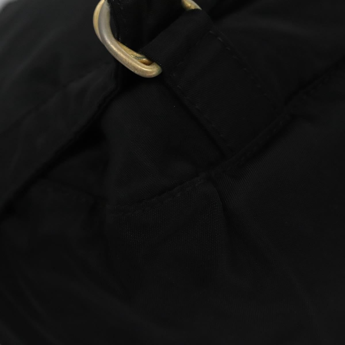 Prada Flap Drawstring Backpack Tessuto Black Nylon Backpack Bag