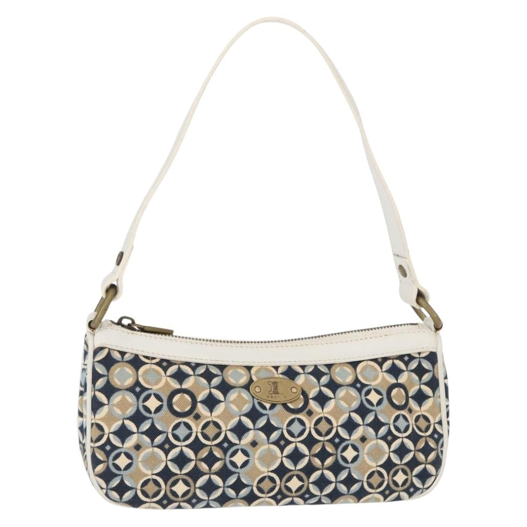 Celine Vintage Pochette Shoulder Bag Canvas Navy Canvas Clutche & Pouche Bag