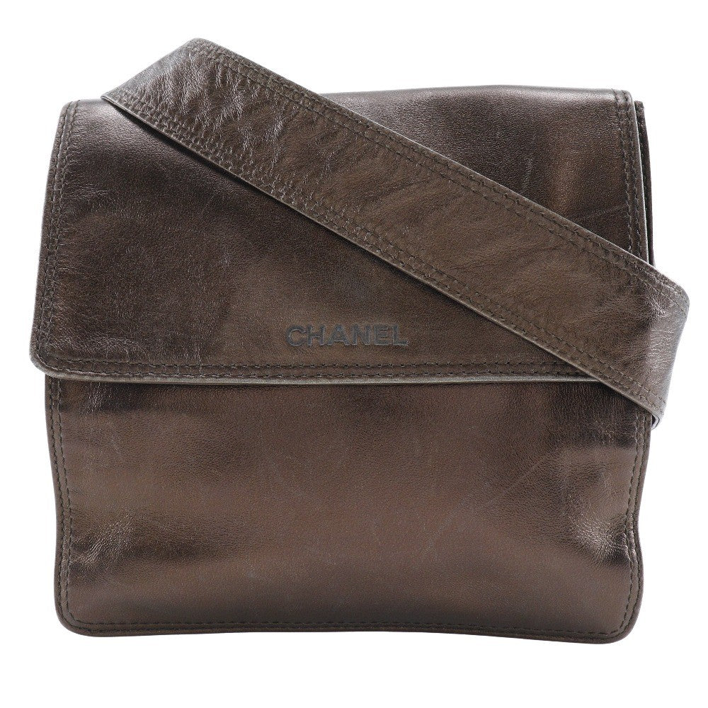 Chanel Vintage Shoulder Bag Leather Brown Leather Shoulder Bag Bag