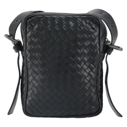 Bottega Veneta Intrecciato Shoulder Bag Leather Black Leather Shoulder Bag Bag