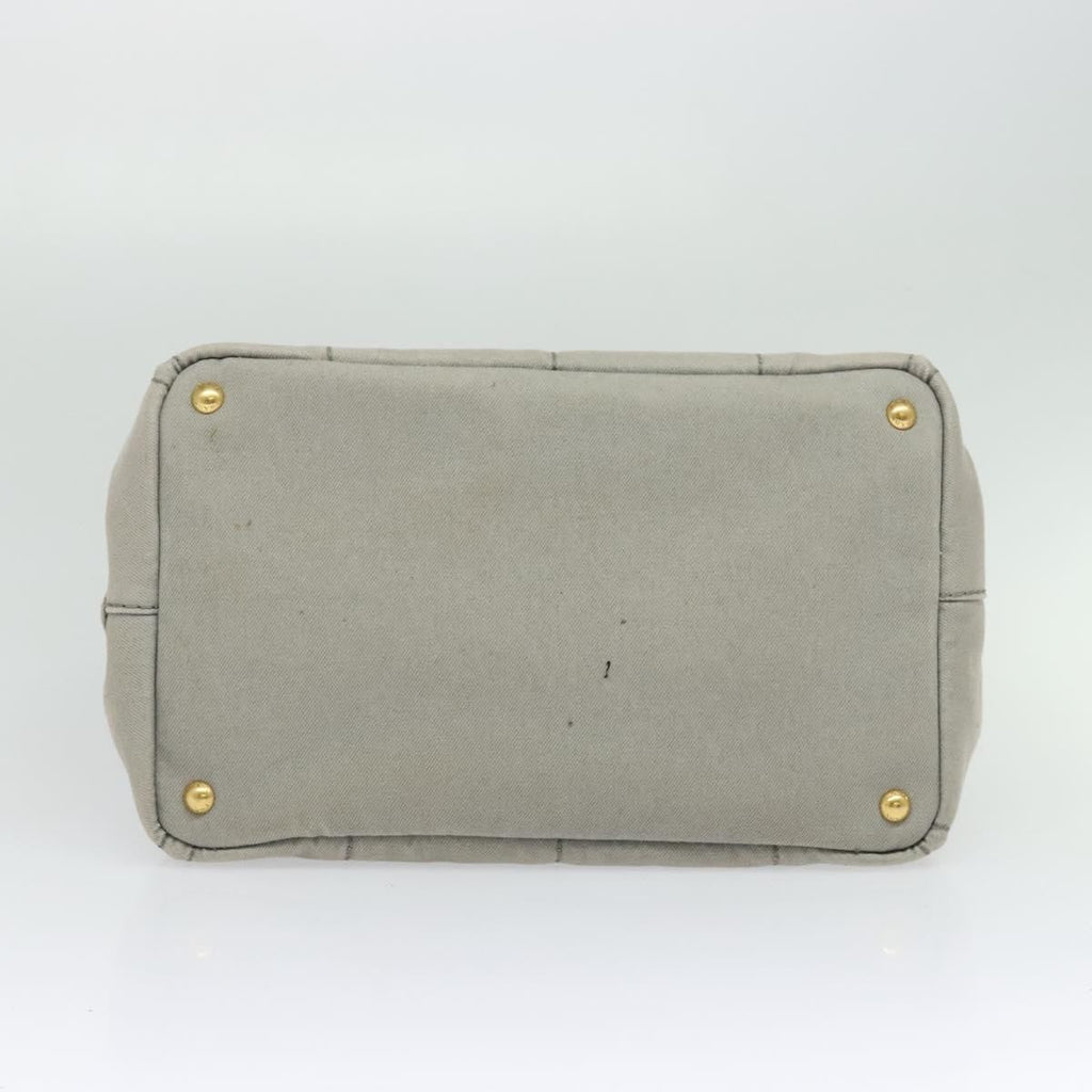Prada Canapa Tote Canvas Gray Canvas Bag