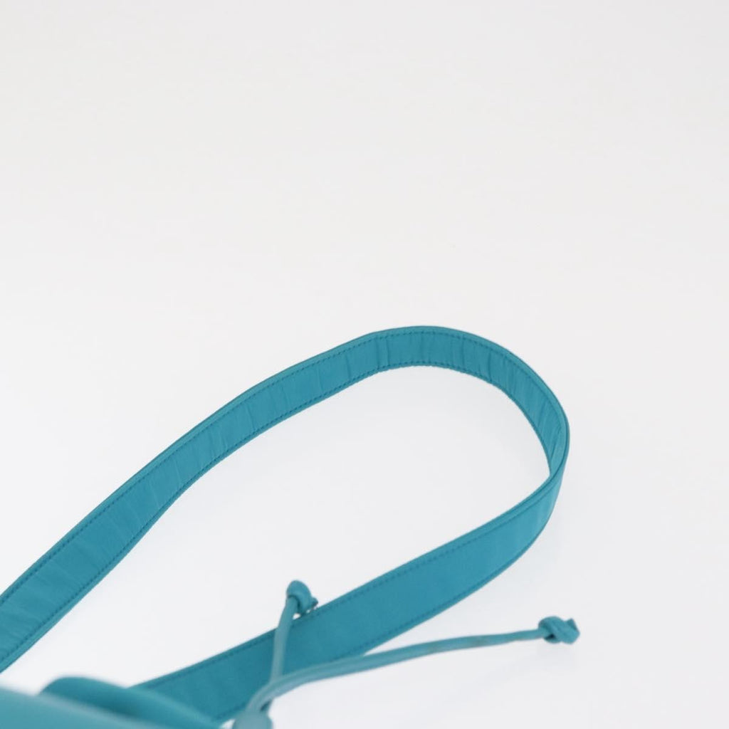 Saint Laurent Vintage Shoulder Bag Nylon Turquoise Nylon Shoulder Bag Bag (Pre-Owned)