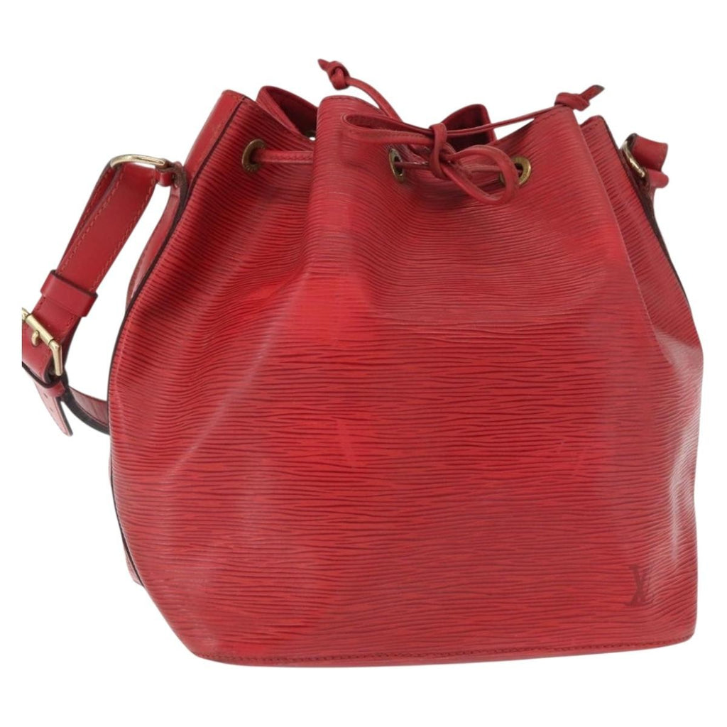 Louis Vuitton Petit Noe Handbag Epi Leather Red Leather Shoulder Bag