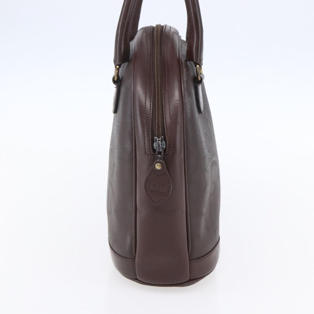 Christian Dior Vintage Trotter Handbag Canvas Brown Pvc Handbag (Pre-Owned)