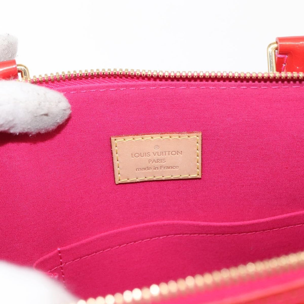 Louis Vuitton Alma Handbag Monogram Vernis Red Patent_Leather Handbag