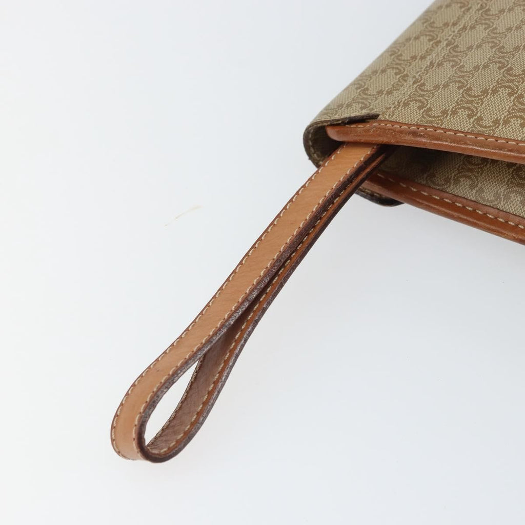 Celine Circle Logo Macadam Pouch Canvas And Leather Beige Canvas Clutche & Pouche Bag
