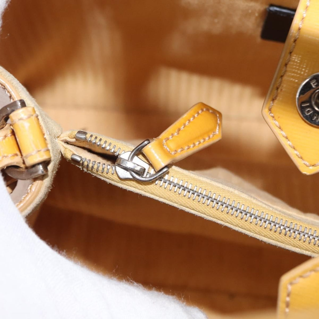 Fendi 2Jours Bag Leather Yellow Leather Handbag
