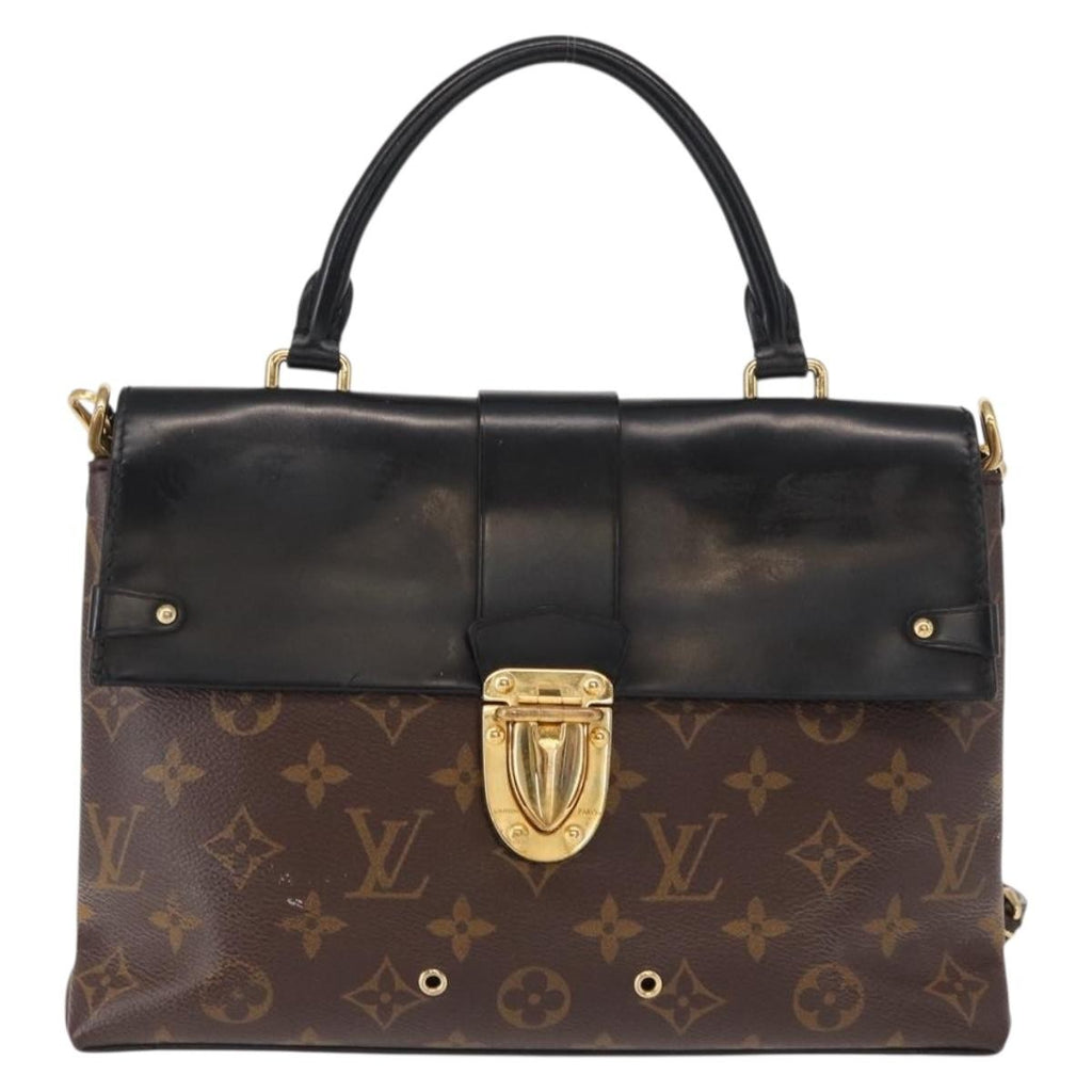 Louis Vuitton One Handle Flap Bag Monogram Canvas And Leather Brown Canvas Handbag
