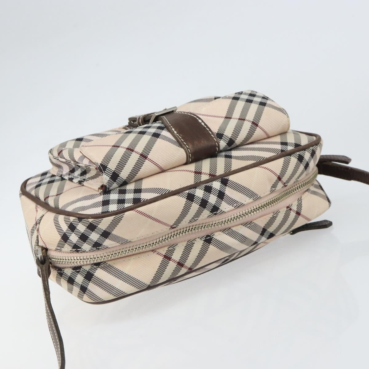 Burberry Nova Check Blue Label Nylon Beige Nylon Shoulder Bag