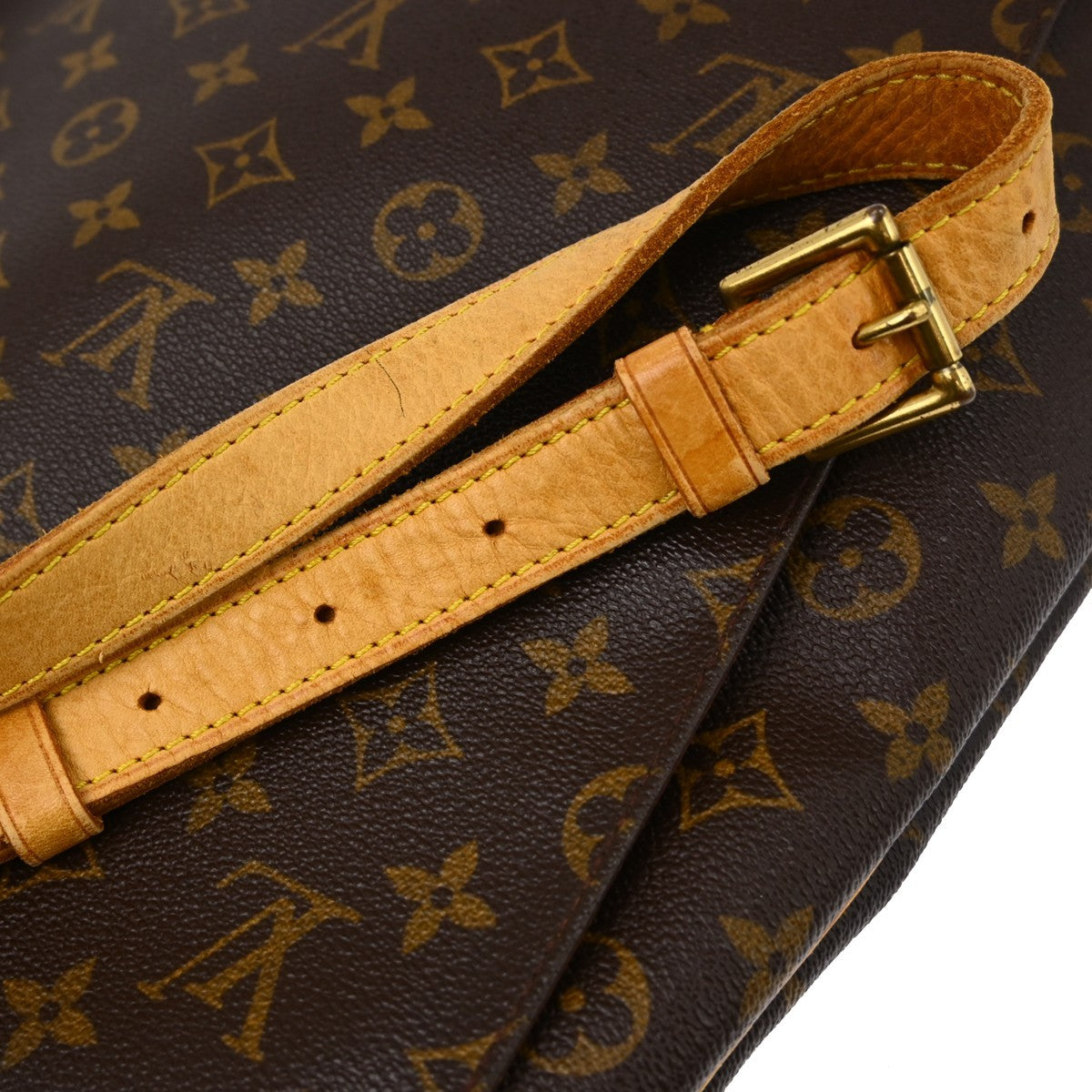 Louis Vuitton Musette Handbag Monogram Canvas Brown Canvas Shoulder Bag