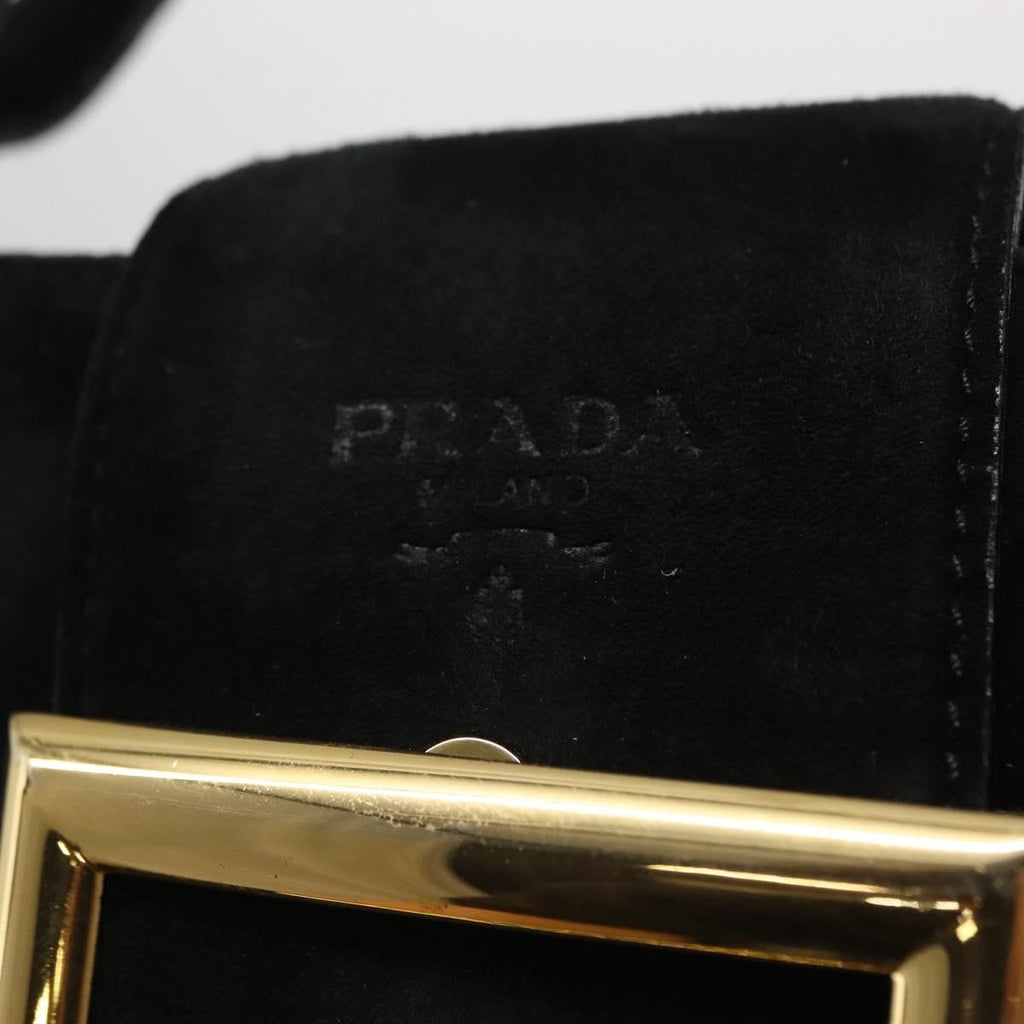 Prada Vintage Handbag Suede Black Suede Handbag