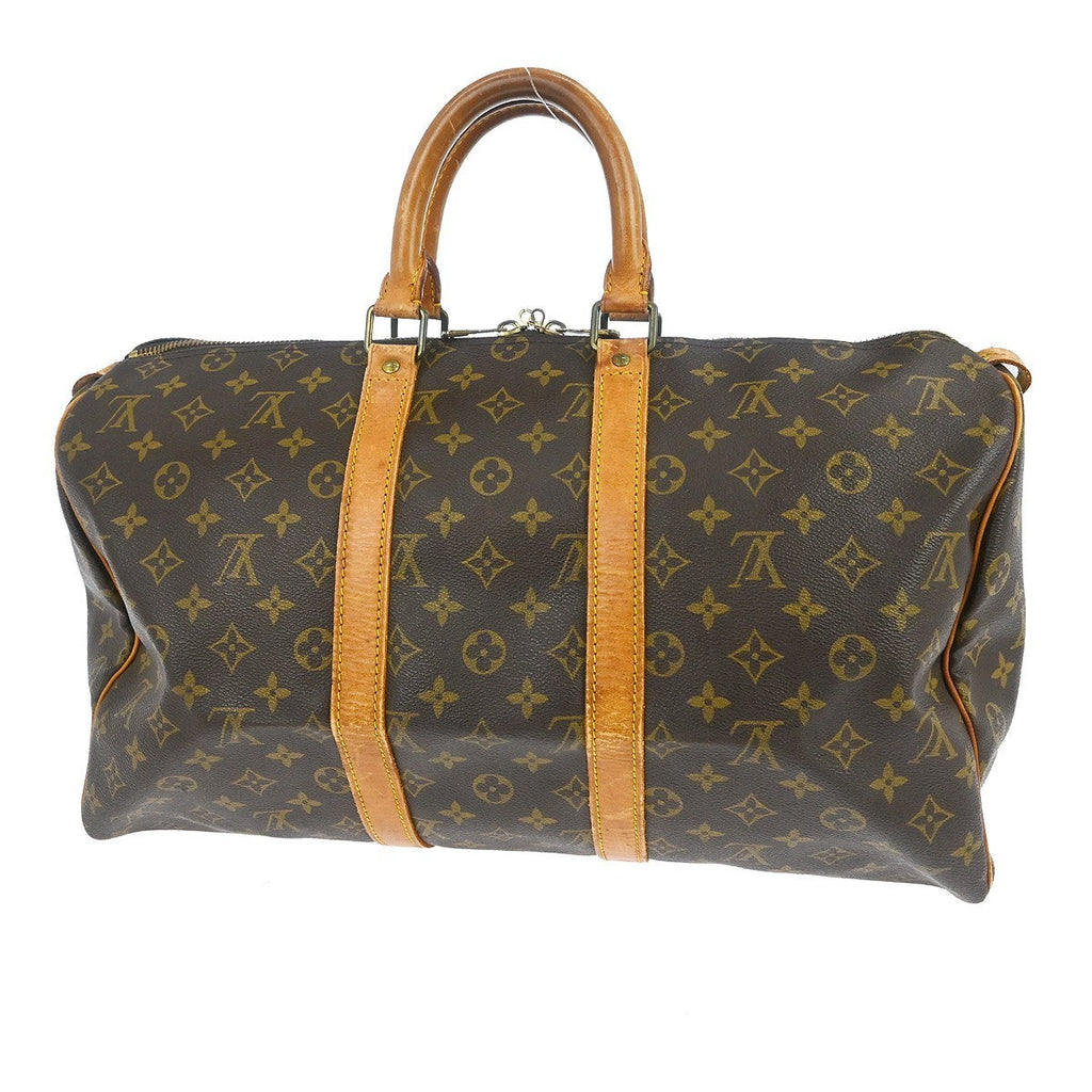 Louis Vuitton Keepall Bag Monogram Canvas Brown Canvas Travel Bag