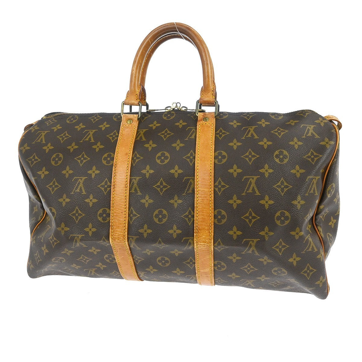 Louis Vuitton Keepall Bag Monogram Canvas Brown Canvas Travel Bag