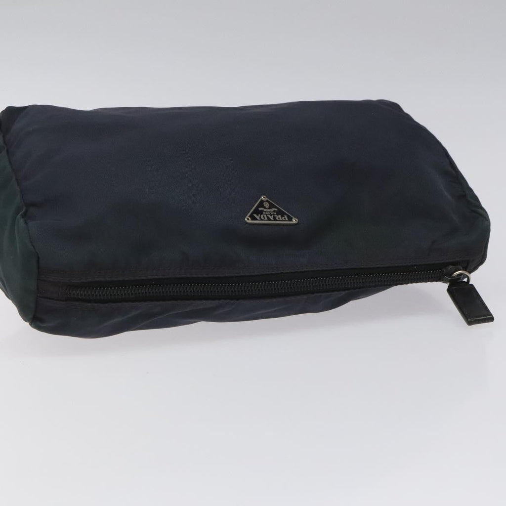 Prada Vintage Pouch Tessuto Navy Nylon Clutche & Pouche Bag