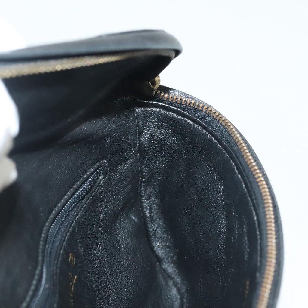Chanel Vintage Zip Belt Bag Quilted Caviar Black Leather Clutche & Pouche Bag