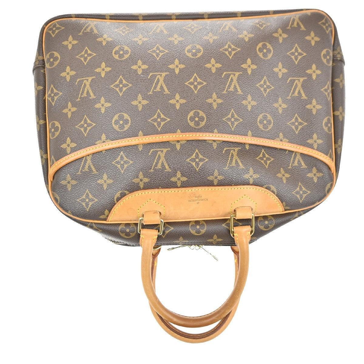 Louis Vuitton Deauville Handbag Monogram Canvas Brown Canvas Handbag