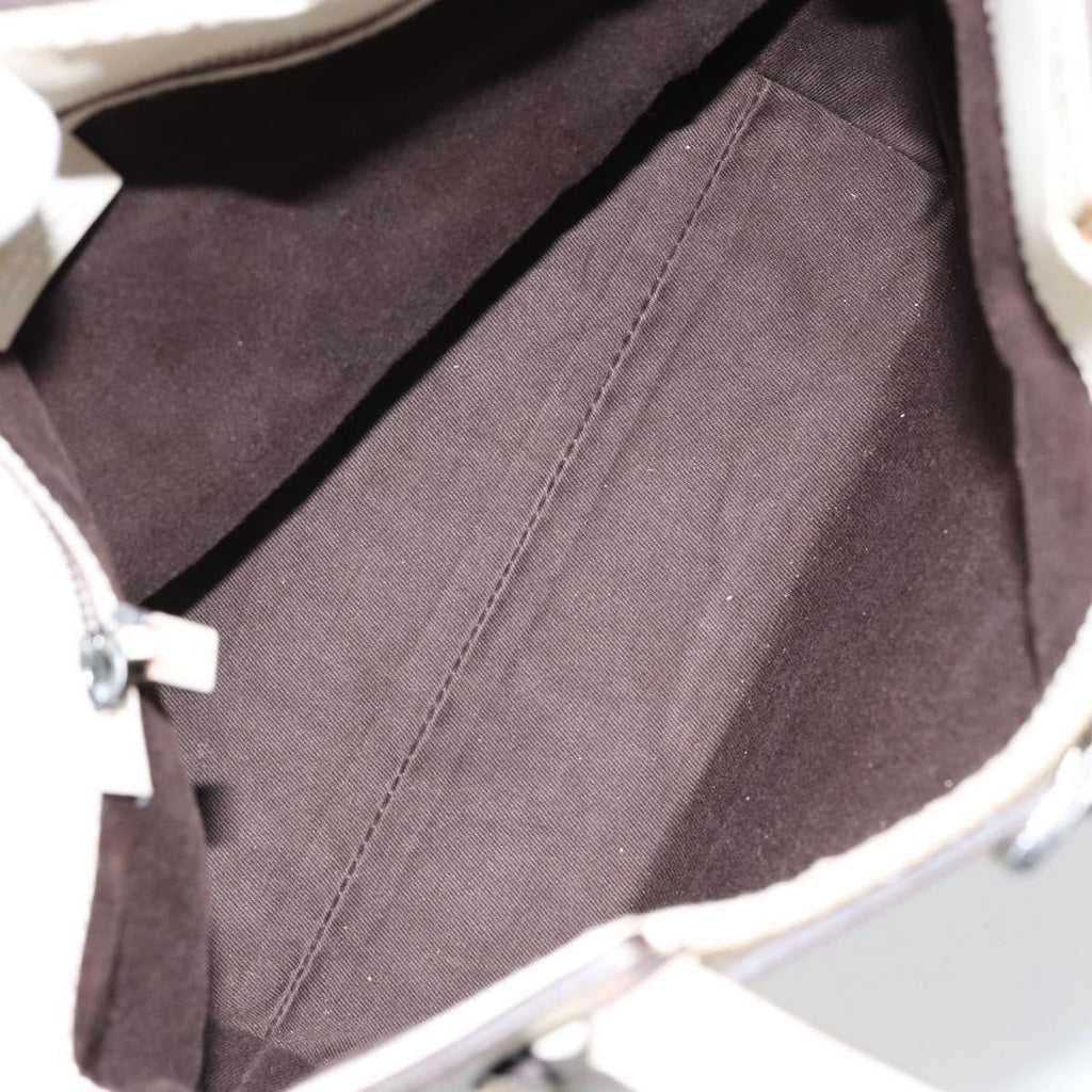 Gucci Belted Bucket Tote Gg Canvas With Leather Beige Canvas Tote Bag Bag (Pre-Owned)