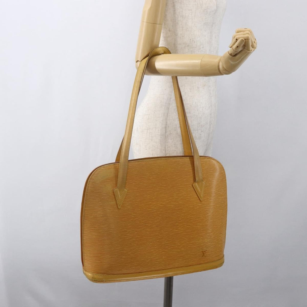 Louis Vuitton Lussac Handbag Epi Leather Yellow Leather Shoulder Bag