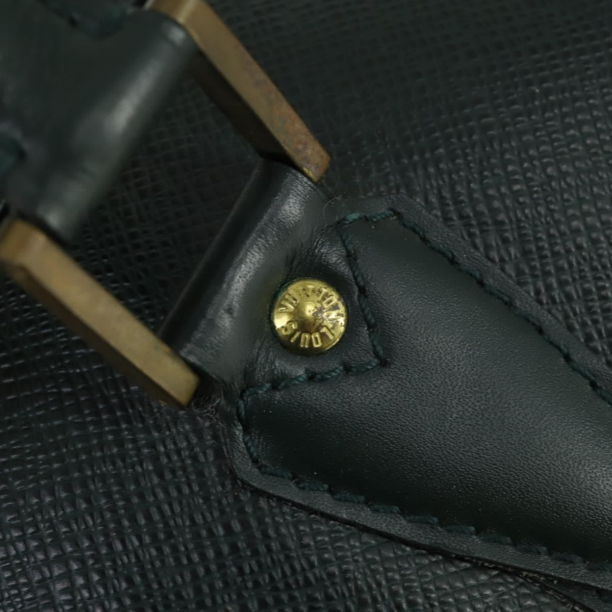 Louis Vuitton Helanga Bag Taiga Leather Green Leather Travel Bag