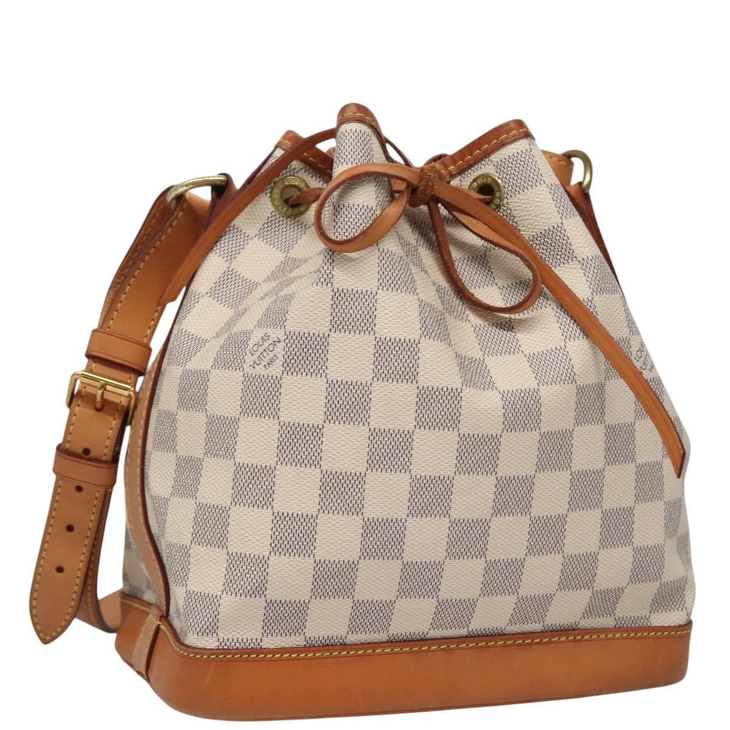 Louis Vuitton Noe Shoulder Bag Damier Azur White Canvas Shoulder Bag